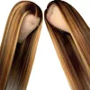 Sentetik peruk moda peruk kadınlar gradyanı uzun düz saç gül net kimyasal fiber peruk başlık
