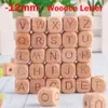 Baby Teethers Toys Kovict 12mm 1001000Pcs Natural Beech Wooden Letter Beads Alphabet For DIY Pacifier Chain Jewelry Making Accessories 230427