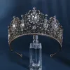 Bijoux de cheveux de mariage baroques vintage en cristal noir diadèmes de mariée couronnes de sorcière femmes strass costume bal de promo diadème accessoires de cheveux de mariage 231128