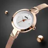 Kvinnors klockor Skmei Classic Women's Quartz Watches Luxury Ultra-T-tunn rostfritt stål Vattentät klocka Lamer Creative Dial Armband Wristwatch 231128
