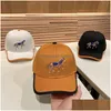 Boll Caps Baseball Cap Designers Hats Luxurys Letter Sportstil Travel Running Wear Hat Djur Temperament Versatile Bag and Box Dhalz