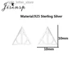 Stud Jisensp Simple créatif géométrique Triangle rond 925 boucles d'oreilles en argent Sterling mode reliques de la mort oreille bijoux pour femmes cadeau YQ231128