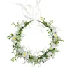 Fiori decorativi Corona Ghirlanda Accessori Corona Fasce per capelli Capelli da sposa fatti a mano per le donne Damigelle d'onore da sposa Ragazze Rose Seaside