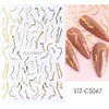 Stickers stickers 3D gouden streep lijnen nagel sticker stickers Swirl Wave grafische Franse tips nagelkunst decoraties zelfklevende folie sliders manicure 231128