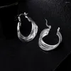 Boucles d'oreilles créoles en argent Sterling 925 de haute qualité, multicouches, en forme de U, bijoux cadeaux de fête d'anniversaire pour femmes, vente en gros