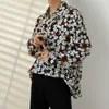 Casual Mens Designer Blouse Long Sleeved Shirt For Male Trendy Handsome Loose Fitting Leisure Versatile Lazy Floral Shirt Trend
