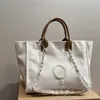 quality Designer bag Classic Tote Bag Large Beach Canvas Luxury Handbag Women Fashion Pearl Shoulder Shopping totes travel bags 230411