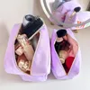 Bolsas de cosméticos Estuches Color sólido Almacenamiento de viaje para mujeres Bolsa de nailon Estuche para lápices para niñas universitarias Bolsos de maquillaje de gran capacidad 231127