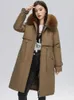 Women's Trench Coats -30 Degrees 2023 Winter Jacket Women Coat Removable Long Fashion Hooded Warm Parkas Female Thick Fur Liner