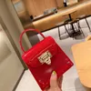 Genuine Leather Valentins Handbag Women's 2023 New Leaf Chain Mini Jelly Fashionable and Versatile Small Fresh Red Small XXO0R