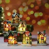 Giocattolo di Natale Natale Nuova decorazione natalizia Resina Casetta Micro Paesaggio Resina Piccola casa Decorazione Regali di Natale 231128