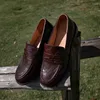 Geklede schoenen Lente Dikke zolen College-stijl Casual echt leer Mode Vrouwelijke Britse Ronde Neus Instappers Dames Loafers