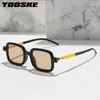 Occhiali da sole YOOSKE Moda Piccolo Rettangolo Uomo Donna Anti Luce Blu Occhiali da vista ottici Telaio UV400 Occhiali da sole