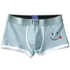 Underpants Men's Boxers Underwear Made Of Pure Cotton Thin Summer Style Breathable Comfortable Smile Boy Short Boxer