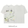 Herren T-Shirts Lanvin Trendy Dept Loose und Damen Beige gesprenkelte Stickerei Kurzarm Mode Lanvin Hemd 33 140 480