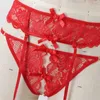 Sexy Set Women Lady Fashion Lingerie Roleplay Lingerie Sexy Women Comes Red Solid Sexy Lace Lingerie P230428
