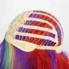 Synthetic Wigs Wig Corn Perm Color Gradient Curly Hair Wool Curly Water Wave High-temperature Fiber Wig Headband