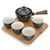 Zestawy naczyń stołowych ceramiczne zestaw herbaty azjatyckie filiżanki czajnika luźne liście porcelanowa czajniczka ceramika chińska podróż