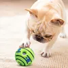 Brinquedos Wobble Wag Giggle Ball Interactive Dog Toy Fun Giggle Sounds quando rolado ou agitado Animais de estimação sabem o melhor brinquedo interativo para cães por atacado