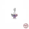 925 silver beads charms fit pandora charm Kitten and pink dumbbells Fish Charm