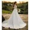 Perles De luxe robe De mariée Illusion dentelle paillettes Robes De mariée manches longues cristaux Robes 3D robes De mariée florales Robe De mariée une ligne Wedding dress