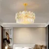 Ljuskronor Enkel LED-lyxig kristallkronkrona Modern Atmosfärisk europeisk sovrum vardagsrum inomhusbelysning dekorativa lampor