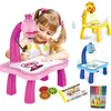 Drawing Painting Supplies Kids Early Education Led Projector Table Toys Children Arts Board Desk Mini Doodle Whiteboard Girl Gifts 231127