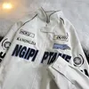 Men's Jackets Jaket Kulit Bordir Huruf Wanita Baru Tren Jalan Bisbol Pasangan Longgar Atas Terbang 230427