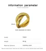 Amplia astilla de oro moda simple de acero inoxidable elástico pulseras de doble bucle en forma de pulsera joyería de galvanoplastia de oro de 18 quilates para mujeres niñas regalo Alta joyería
