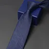 Cravates de haute qualité 8CM de large pour hommes, cravate de travail d'affaires, mode décontractée, cravates bleues, robe formelle, chemise, cravate 231128