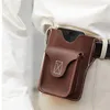 Bolsas de cintura esportes portáteis masculinos, correndo, saco de cinto de armazenamento para celular PU Couro Ultra-Thin