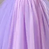 Flickaklänningar aftonklänningsapplikationer o-hals Korta ärmar Lyxiga golvlång dragkedja Back Pleat Ball Gown Party Flower B1712