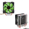 Ventiladores resfriamentos 90mm 3pin ventilador cpu cooler dissipador de calor silencioso para intel lga775/1156/1155 amd am2/am2add/am3 5 drop delivery computadores networki dhhmp