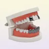 Uwin Hip Hop Rose couleur personnalisé bouche Grillz ensemble 2 pièces simple haut 6 dents bas ensemble or Grills5246351