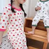 Rompers 2pcsset For Baby Clothes Summer Cartoon Cute Girl Pajamas Set Toddler Costume 04 Age Kids Home Clothing Tops pants Twopiece 230427