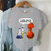 Women's T Shirts Funny Girls Chemistry You Are Overreacting Print Tshirt Fashion Korean Clothes Casual Tops For Women Summer Tee Shirt