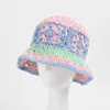 Stingy Brim Hats Korean Japan Niche Design Cotton Sticked Crochet Bucket Fisherman Women's Sweet Handmade Hollow Basin Beanie 230427