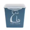 Matning 5.8L ABS Tätning Pet Dog Food Holder Plastic Bucket Grain Storage Hink Freshaving SEAL Hushåll Kattbehållare Tillbehör