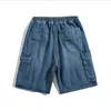 Heren shorts Celana denim pria Musim Panas Pendek Jeans Saku Harajuku Korea Kargo Hip Hop Besar Pakaian 230427