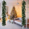 Decorative Flowers Greenery Christmas Garland Green Front Door Pine Wreath Festive Celebration Room Ornaments For Window Walls Fireplace