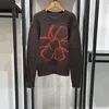 Kadın Sweaters Kadınlar Sonbahar ve Kış Vintage Yün Karışık Knited Ezirme Tığ işi çiçek desen kazak 231127