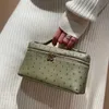 Loro Piana Bolsa Mujer LP Lunch Box Bolsa Maquillaje Bolsa Lona Avestruz Stranded Bolso Mochila