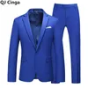 Abiti da uomo Blazer Abito formale rosso Completo da 2 pezzi per uomo Abito da cerimonia nuziale Cappotto e pantaloni Taglia grande Terno Masculino Nero Bianco Blu Costume Homme 231128