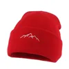 Bérets Mode Montagne Chaîne Broderie Bonnet Tricoté Hip Hop Casquettes Femmes Hommes Hiver Chapeaux Chauds Pour Le Cyclisme En Plein Air Ski Bonnet Chapeau