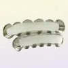 6 Tooth Silver Custom Top Bottom Grillz Bling Mouth Teeth Caps Hip Hop Grills6360425