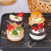 Decorative Flowers 1PC Artificial Fruit Cake Biscuit Fake Food Decoration Pography Pro Simulation Model Tea Table FCYY-045