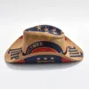Beralar Kağıt Straw Western Cowboy Şapkası Erkekler için Klasik Amerikan Bayrağı Kovan Cap Panama Caz Şapkaları Sombrero Hombre