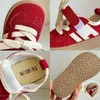 Laarzen Koreaanse kinderen canvas schoen peuter babyschoenen lente herfst jongens casual zachte zool ademend meisjes rood 231127