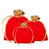 Shopping Bags Velvet Bag Drawstrings Pouches Small Size Jewelry Gift Display Packing Sachet Fabric