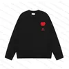 Autumn/Winter pullover sweater Heart embroidered jacquard Paris fashion loose casual knitwear AMIS for men and women